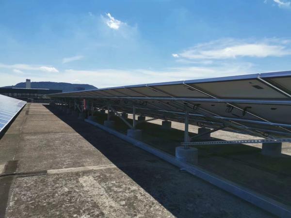Quality HDG Steel Ballasted Solar Mounting Systems Photovoltaic Flat Roof Racking for sale