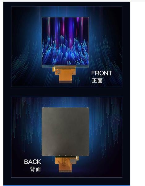 Quality 4 Inch Square TFT Display Module,  720x720 Resolution,  40 Pins 3SPI+RGB/I2C+RGB Interface for sale