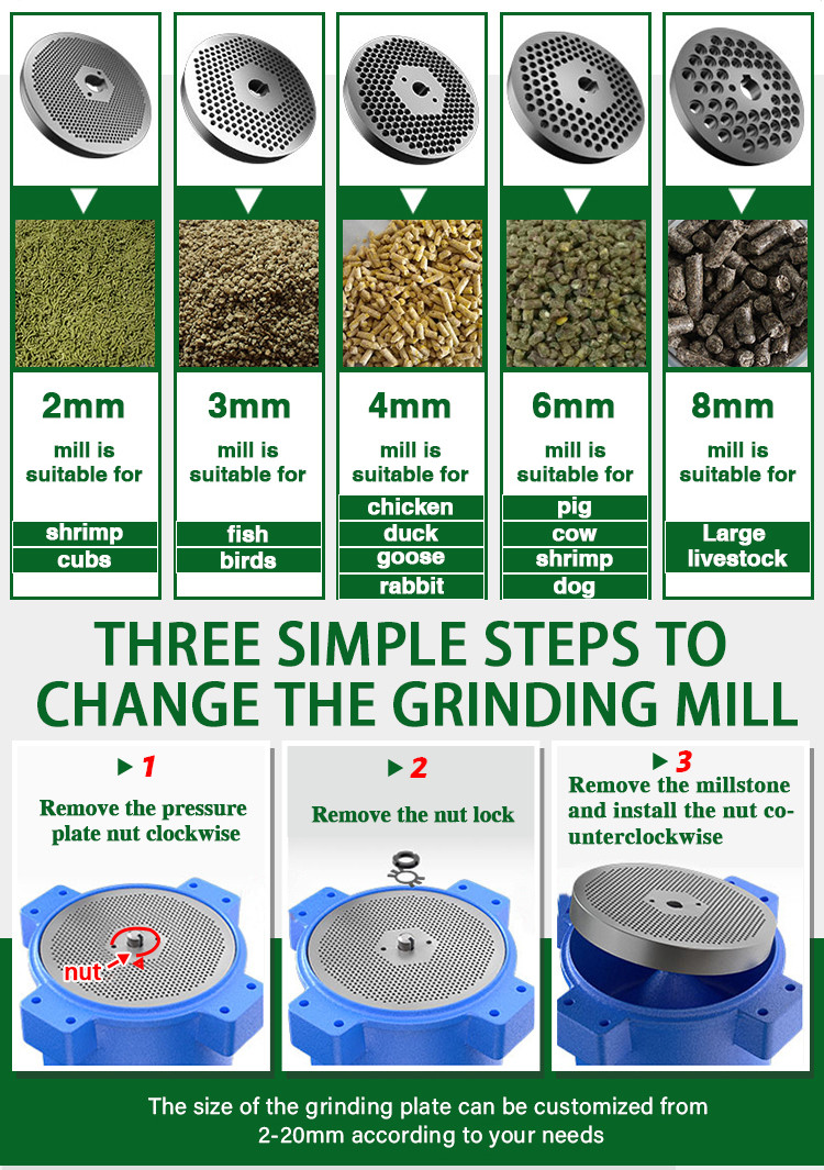 Fish Feed Grinding Machine 220v Poultry Pellet Making Machine