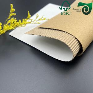 China FSC 20 28 Lightweight White Black F Flute Corrugated Cardboard For Packaging on sale