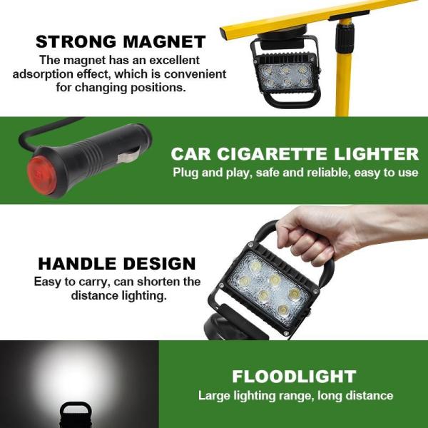 18W LED Work Light IP67 with Handheld &amp; Cigarette Lighter Plug China