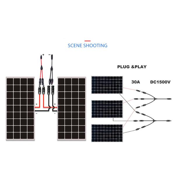 Solar Panel Extension Cable 6 4 2.5 mm² 10 12 14 AWG Black and Red with Solar PV Wires Connectors 1-10 meters