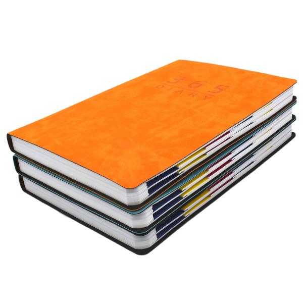 Custom Color A5 Pu Leather Cover Notebook for Personalized Leather Agenda Notebooks