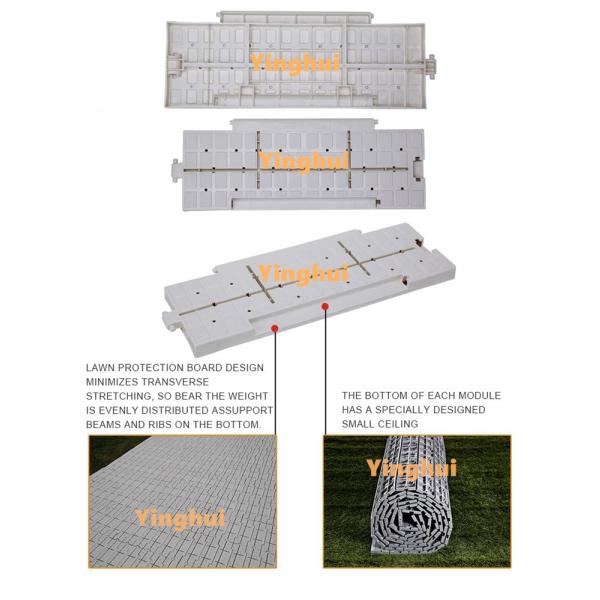 Portable Polypropylene Interlocking Tiles For Concert Events Temporary Outdoor Garage Flooring