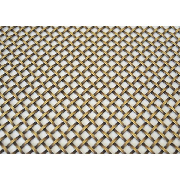 300×300mm Glass Laminated Bronze Decorative Wire Mesh Panels Architectural Metal