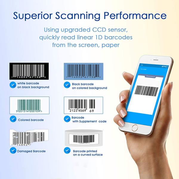 Bluetooth Wireless USB Support Portable Qr Code Scanner