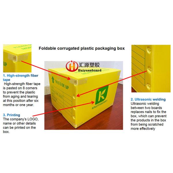 Impact Resistant 3mm Foldable Corrugated Plastic Box
