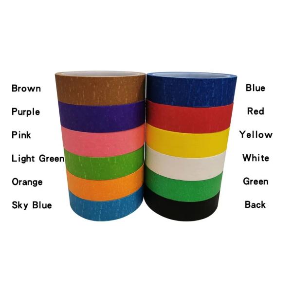 Customized Coloful No Residue Masking Tape Writable Single Side