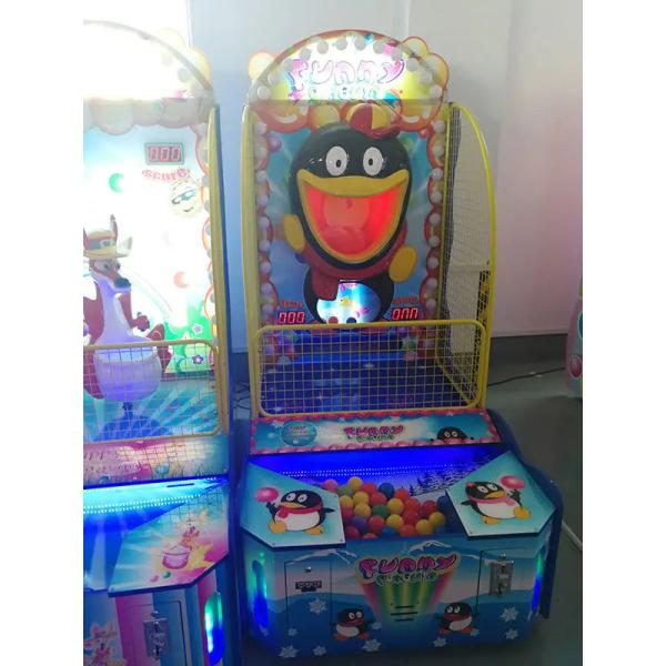 Funny Penguin Paradise Kids Throw Ball Game Amusement Ticket Game Machine For Sale