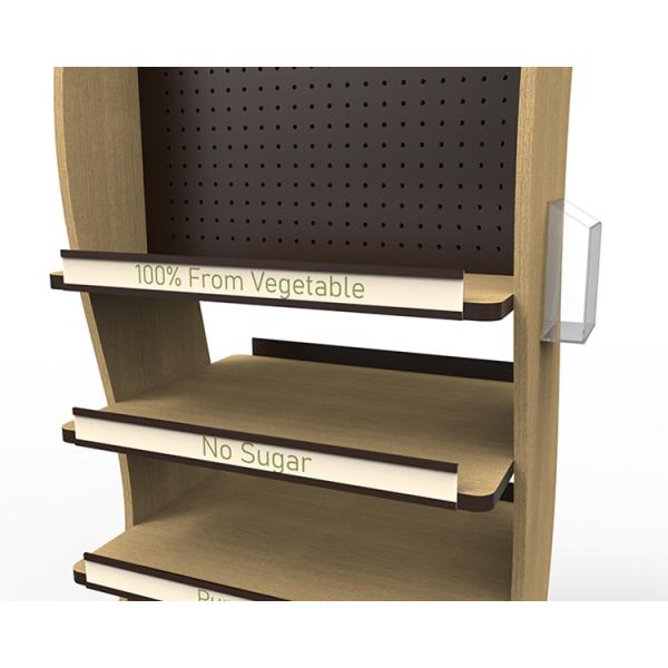 Light Duty Wooden Display Stand Serum Set Display Rack Wood With Casters