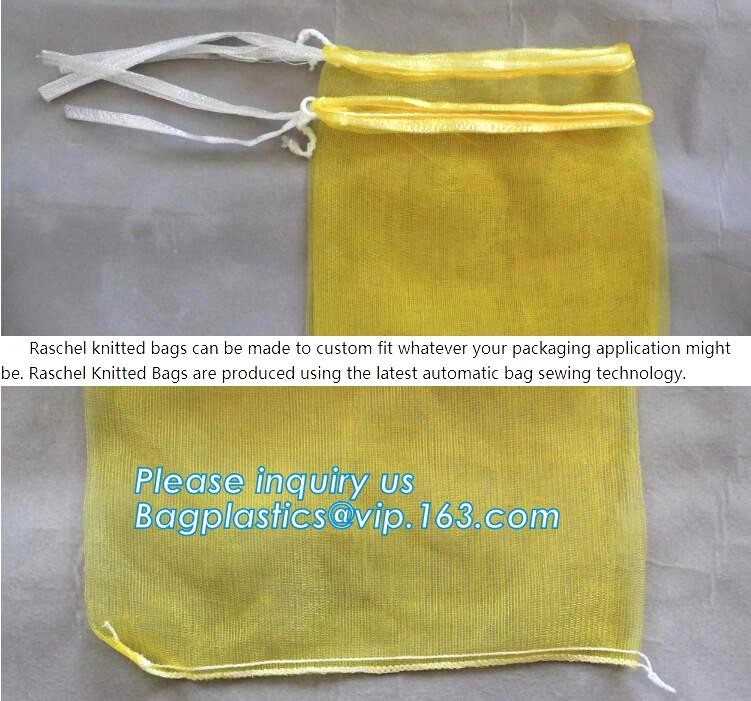 Factory directly sale pe raschel bag/PE raschel mesh bag for potato and onion,small raschel pe mesh bags for potato whol