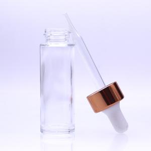 China Portable Clear Glass 15ml 0.5oz Serum Dropper Bottles on sale