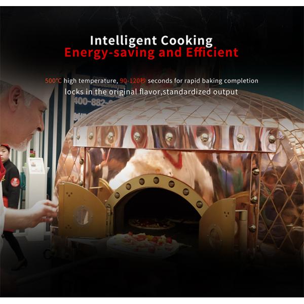 Custom Volcanic Stone Pizza Oven 500-600℃ with 15kw Power