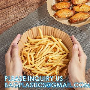 China Air Fryer Disposable Paper Liner Reusable Air Fryer Liners, Round Air Fryer Parchment Paper, Non-Stick Food Grade wholesale