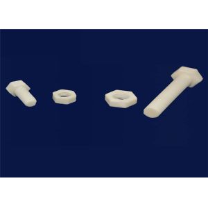 Al2o3 Insulating Threaded 99% Alumina Ceramic Rod High Temperature Resistance
