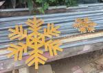 Custom Size PVC Snowflake , Christmas Tree Decorations With Gold Glitters