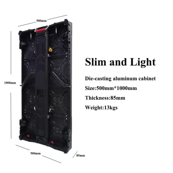 High Conformity Outdoor Rental LED Display PH3.91 With 500*1000mm Light Cabinet