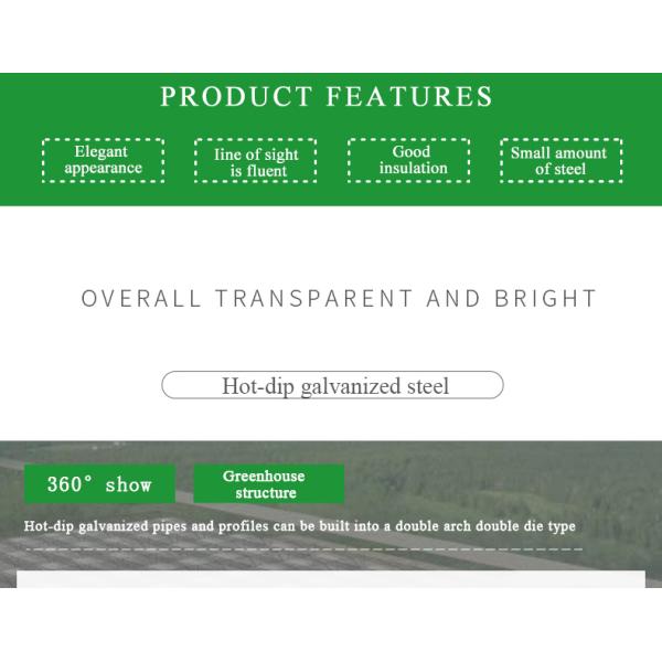 30 x 100 Vegetable Growing Film Covered Multi-span Arch Greenhouse with PO Cover