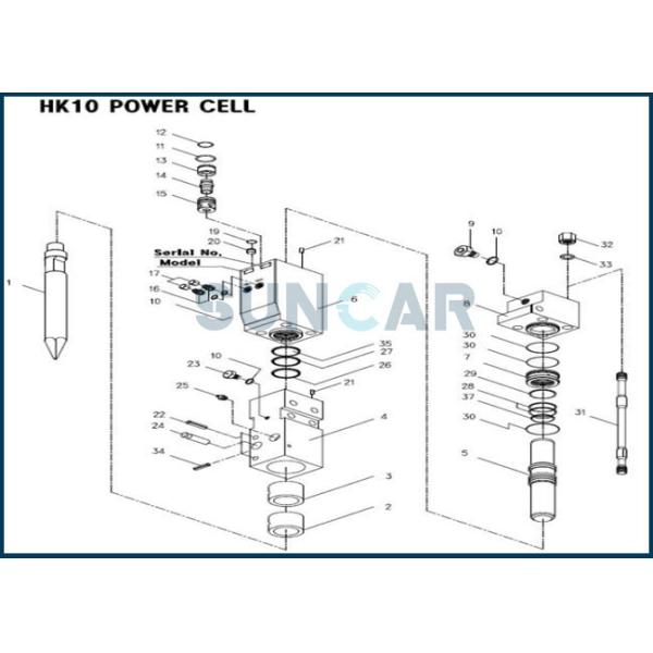 D1691500 BHI Type Hydraulic Breaker Seal Repair Kit Fits HK10