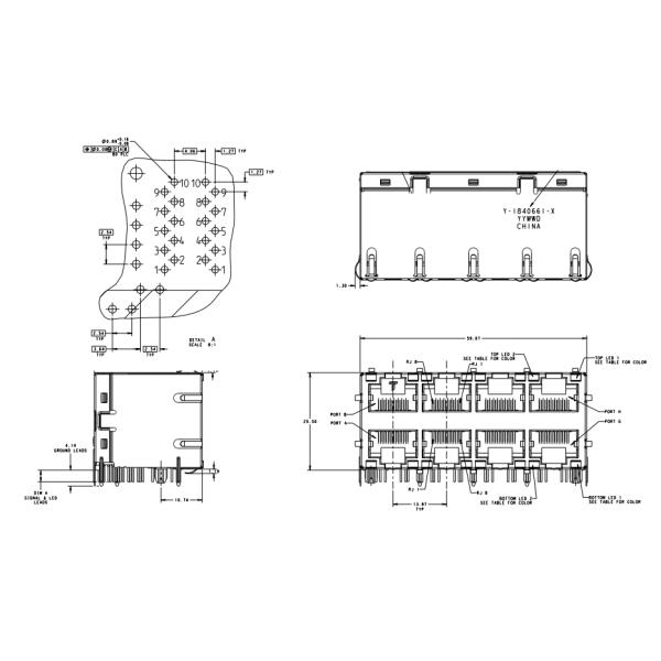 2x4 Ports 1-1840661-7 1000BASE-T Integrated Connector Modules ICMs
