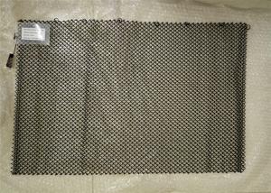 China Black Hanging Mesh Fireplace Screens / Metal Mesh Drapery Length Customized wholesale