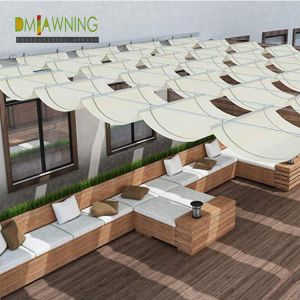 Sus316 Fabric Waterproof Retractable Cover Pergola Sliding retractable pergola