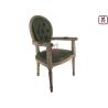 Buy cheap Vintage Round Back Wood Restaurant Arm Chairs Luxury Classical Chair With Button from wholesalers