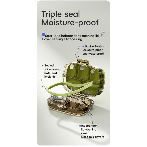 Travel Pill Organizer Box with Large Compartments Portable Pill Case Weekly Medicine Container for Vitamins Fish Oils Supplements