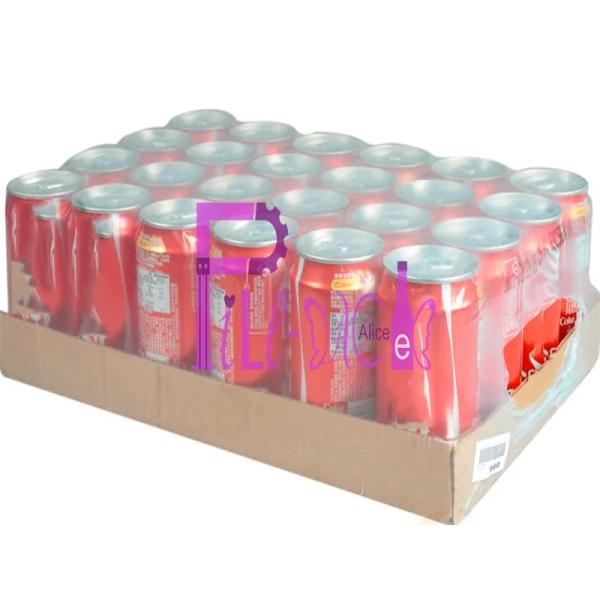 Automatic L Type PE Shrink Film Wrapper Water Beverage PET Glass Bottle Can Equipment