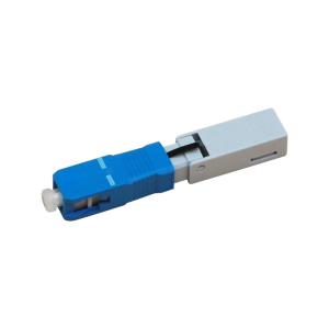 China Fast Installation Quick Assembly Connector SC UPC SM Blue Fiber Fast Field Connector on sale