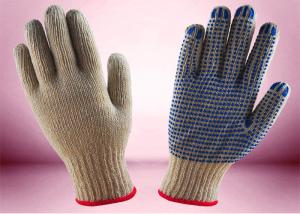 China 7 Gauge Bleached White Cotton Knit Gloves 7 - 11 Inches Size Skin - Friendly wholesale