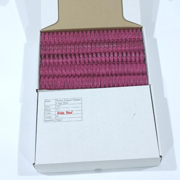 Pink Notebook Double Wire O Binding A4 Paper 23 Loops Electroplated