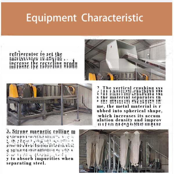 Energy Mining Function TV Crusher Recycle Machines for Disposing Broken Refrigerators