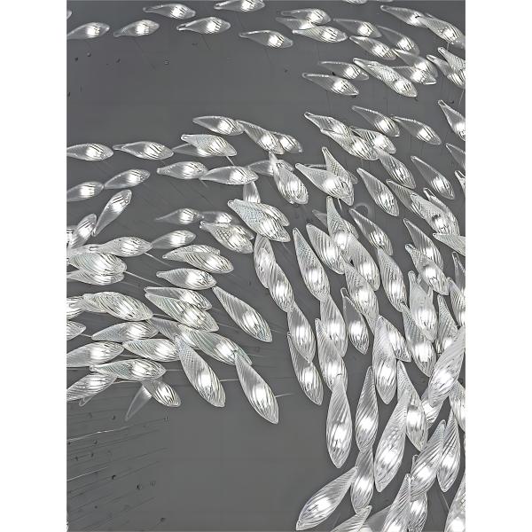 Customized Ocean Theme Fish Lamp Ceiling Chandelier Art Galleries Assembly Hall
