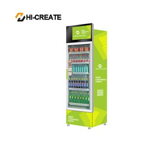 Combined the vending machine for food and drink