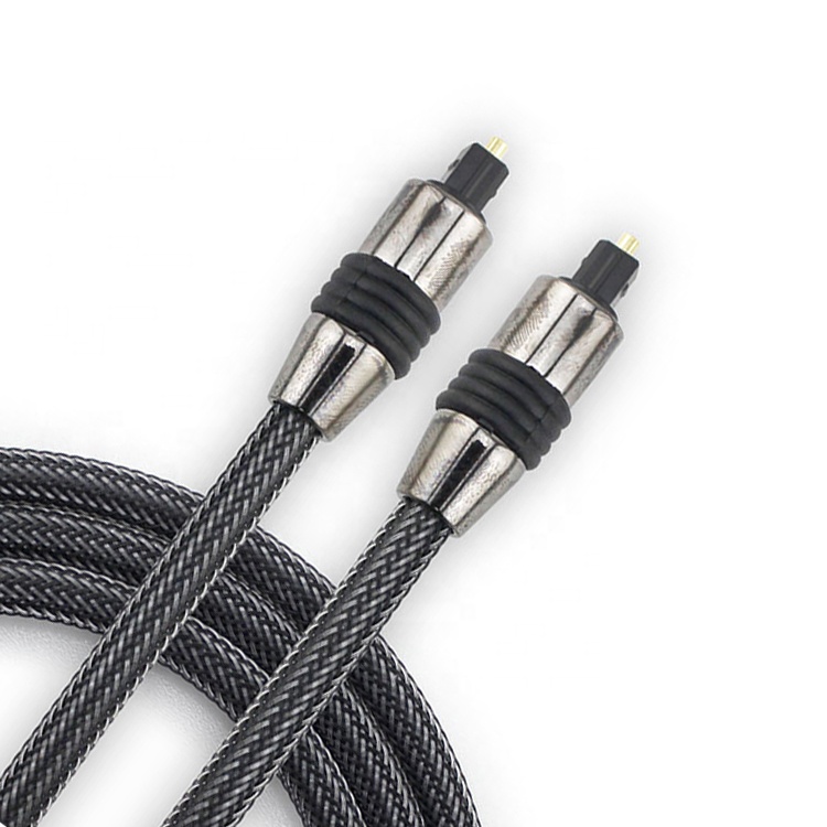 1M 2M 3M 5M High Quality Durable Braided Fiber Optic Toslink Spdif Digital Optical Audio Cable