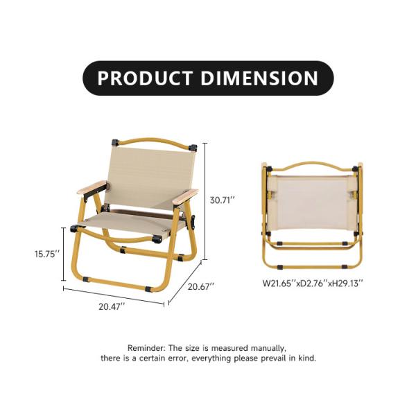 Classic camping chair in black color showing full setup