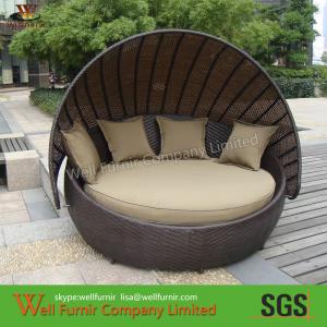 China Round Outdoor rattan daybed With Washable Cushions, Modern Outdoor Furniture on sale