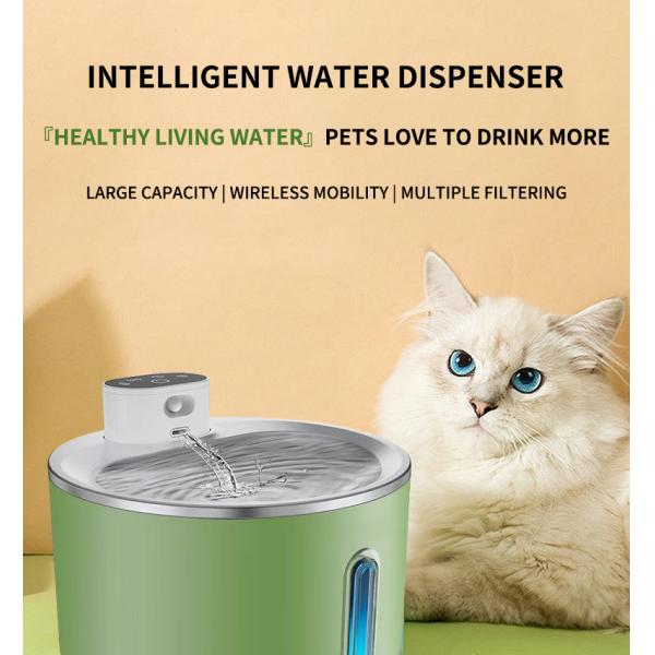Stainless Steel Original Color 4L Pet Water Dispenser For Cats And Dogs Automatic Fountain