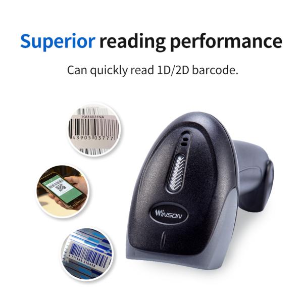Handheld 1D Laser CCD Qr Code Supermarket Inventory Reader