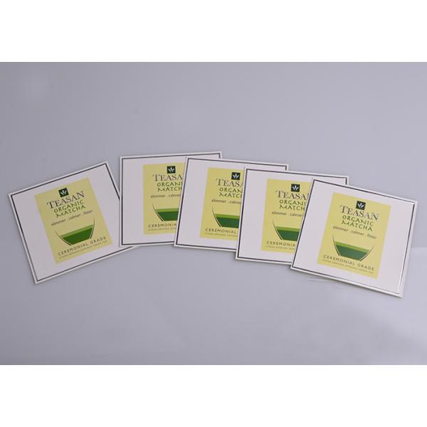 Personalized printed silver embossing self adhesive artpaper labels for green tea packaging