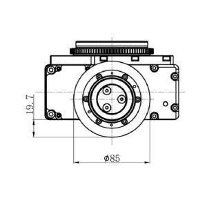 500kg Load Servo Motor AGV Steering Wheel Assembly Drive Diameter 85mm