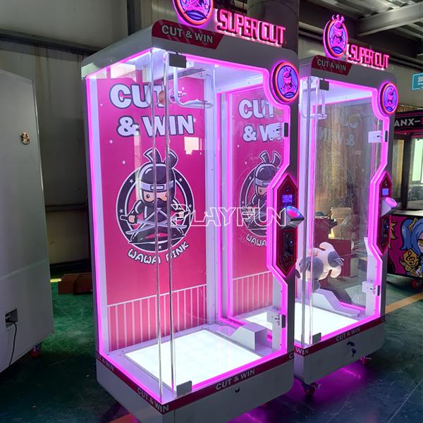 Playfun Ninja Cut prize arcade game machine Coin Operated Scissors Game Gift Machine