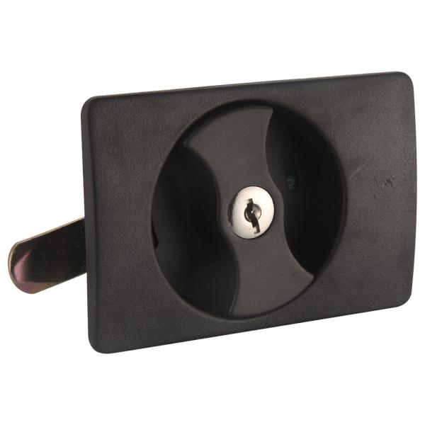 Black Knob Cam Lock Latch PA Panel Door Lock Nickel Plater Cylinder