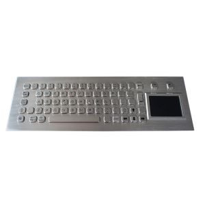 IP65 Stainless Braille Kiosk waterproof keyboard with touchpad , 68 Keys
