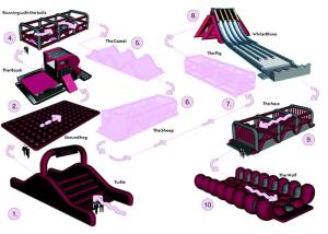 China Fire Proof Inflatable Obstacle Challenges For Playground , Amusement Park wholesale