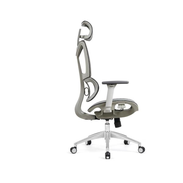 Adjustable Recline Mesh Seat Office Chair With High-Density Leatherette Back