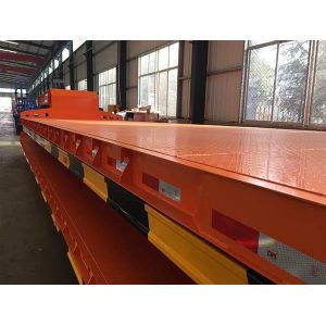 3 Axles Semi Lowbed Trailer 60000kg Semi Truck Flatbed Trailer