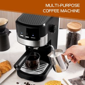 1000W Multifunction Coffee Machine Cappuccino Latte Stainless Steel Espresso