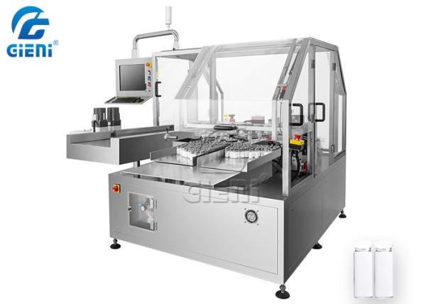 Quality 600kgs 4.1Kw Rotary Table Automatic Round Bottle Labeling Machine For Ampoules Vials for sale
